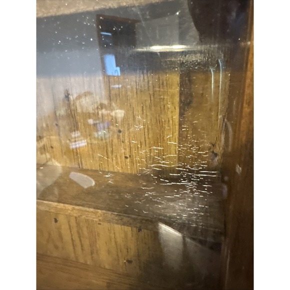 14.5"x9"x2.5" - 3 Tier Shelf Wall Hangin Wood Shadow Box VNTG Slide Panel Front - Picture 10 of 16